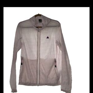 Nike White and Pink Checkered Jacket
